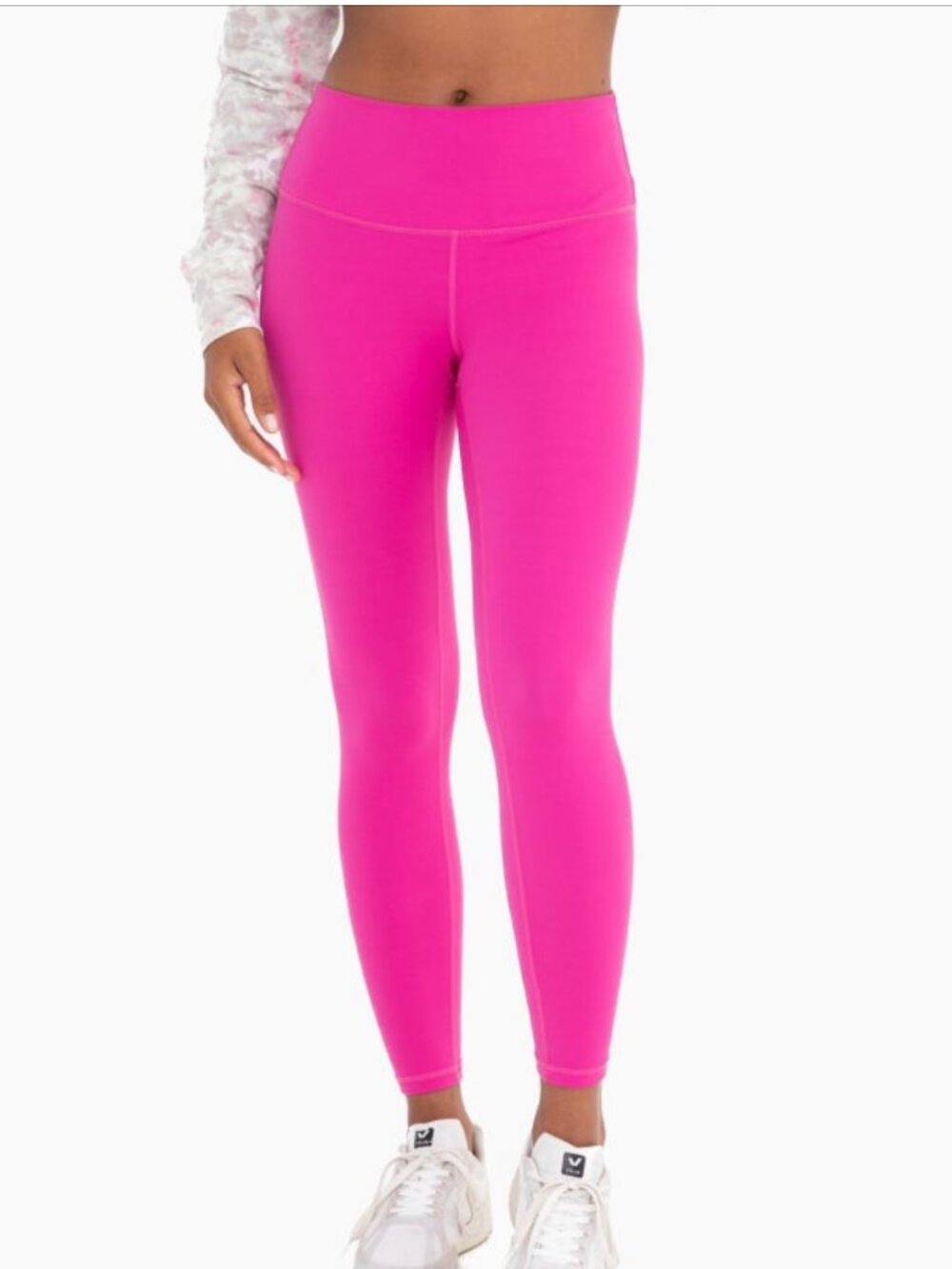 Mono B - Manhattan Tummy Control High Rise Capri Leggings - Pink - 1x